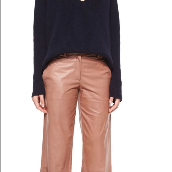 Helmut Lang Wide-Leg Leather Pants - Picture 2 of 7